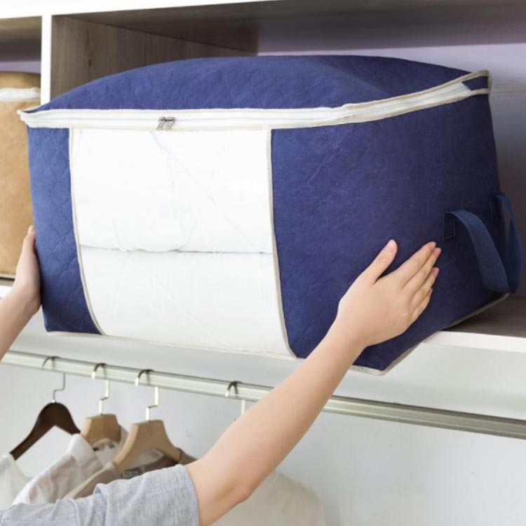 貨物輸送無料 格納鞄 布団収納袋 御召し物収納袋 縦 掖 収納ケース 布団 クロゼット収納 綿ブランケット団 掛布団 収納函 3個一揃い コンパクト 随分収容能力 毛布 御客用脚 内容が似る プレーン 洒落 選分段取り Silk Music Com