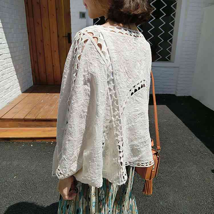 楽天市場 レースカーディガン ボレロ ドルマンスリーブ 送料無料 レディース 夏 羽織り ライトアウター 花柄 レース 総レース カーディガン ショート丈 サマーカーディガン エコライフショップ