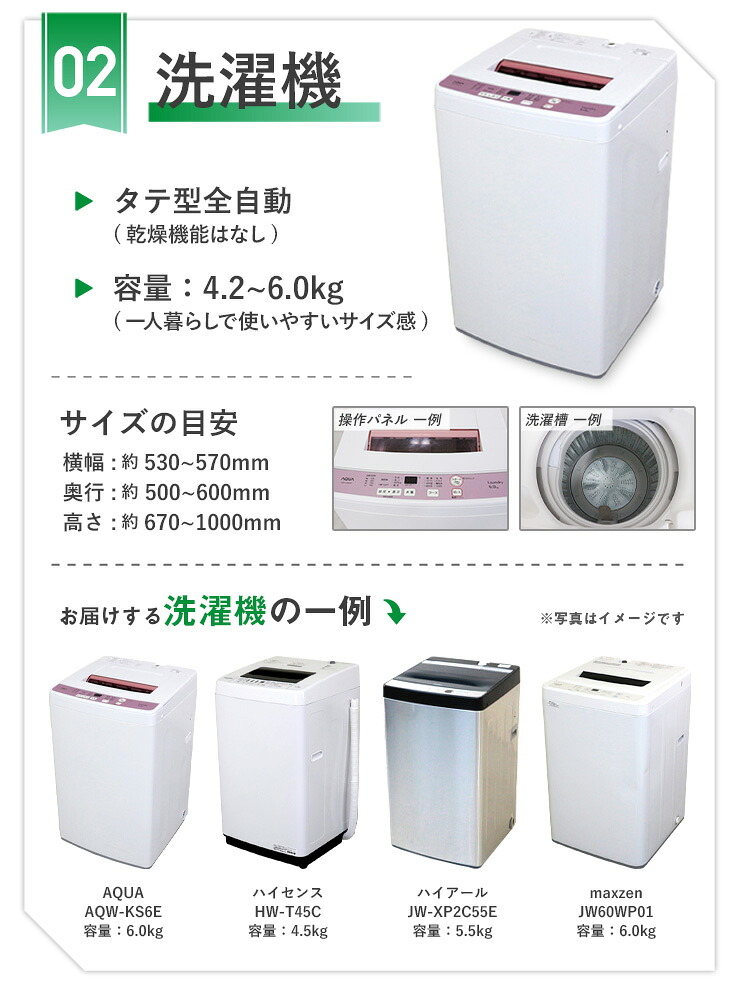 エントリーでP10倍 マラソン期間中／ 【中古】 家電セット 新生活 
