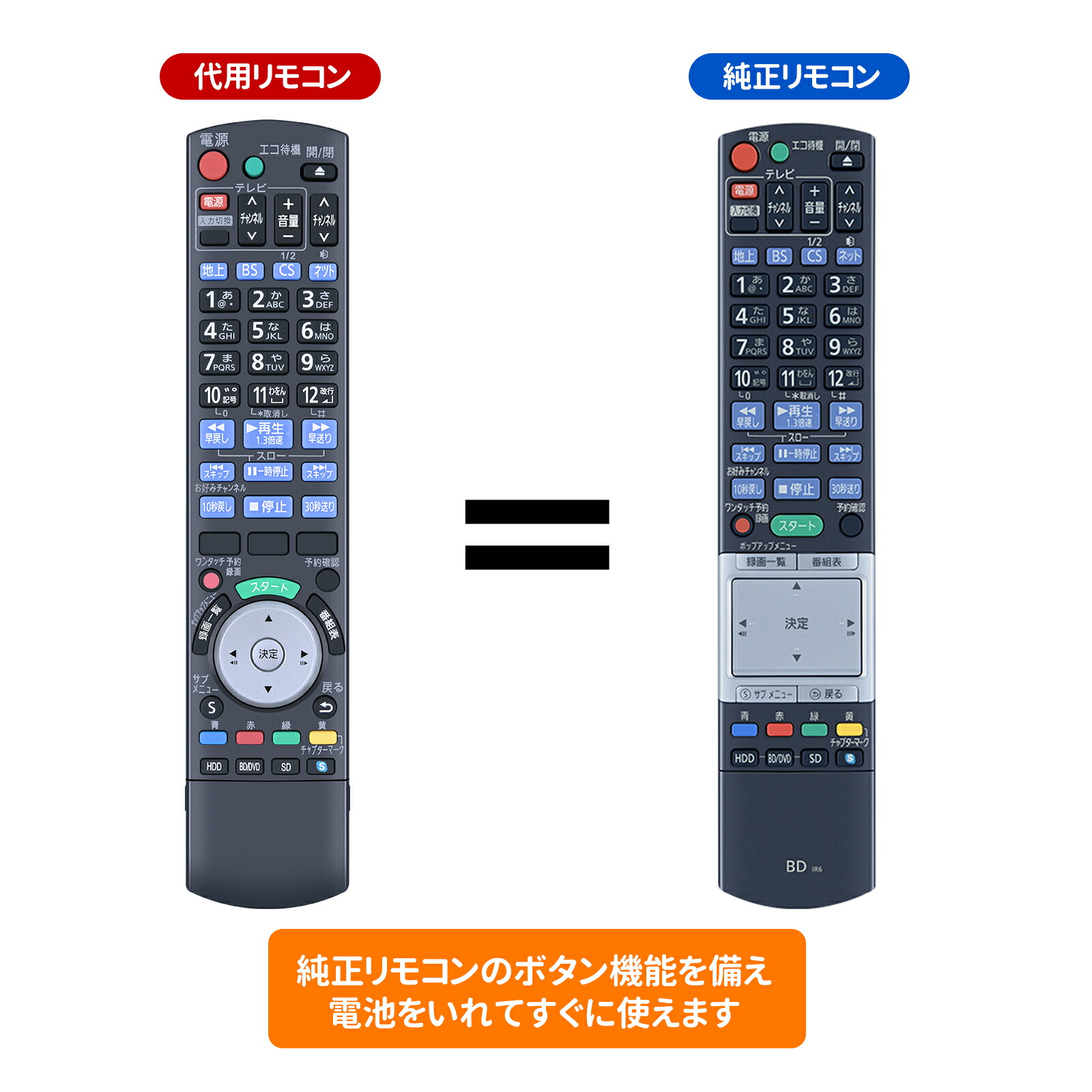 楽天市場】ブルーレイレコーダーリモコン N2QBYB000021 for