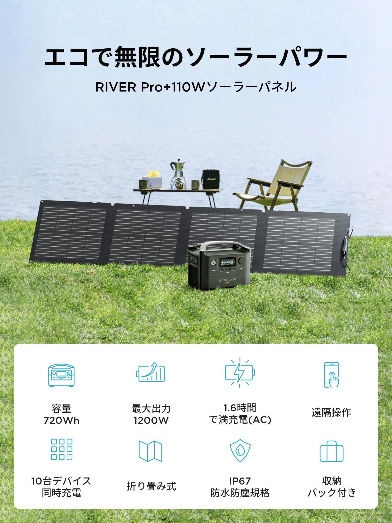 EcoFlow ポータブル電源 ソーラーパネル RIVER アウトドア 防災対策