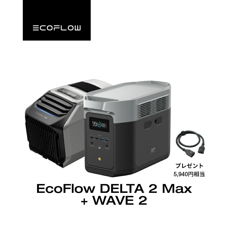 楽天市場】【売り切れ】EcoFlow DELTA 2 Max 専用エクストラバッテリー 2048Wh ポータブル電源 アプリ対応 急速充電 非常用電源  車中泊 防災グッズ 発電機 家庭用蓄電池 バッテリー キャンプ 蓄電池 拡張バッテリー エコフロー : EcoFlow公式楽天市場店