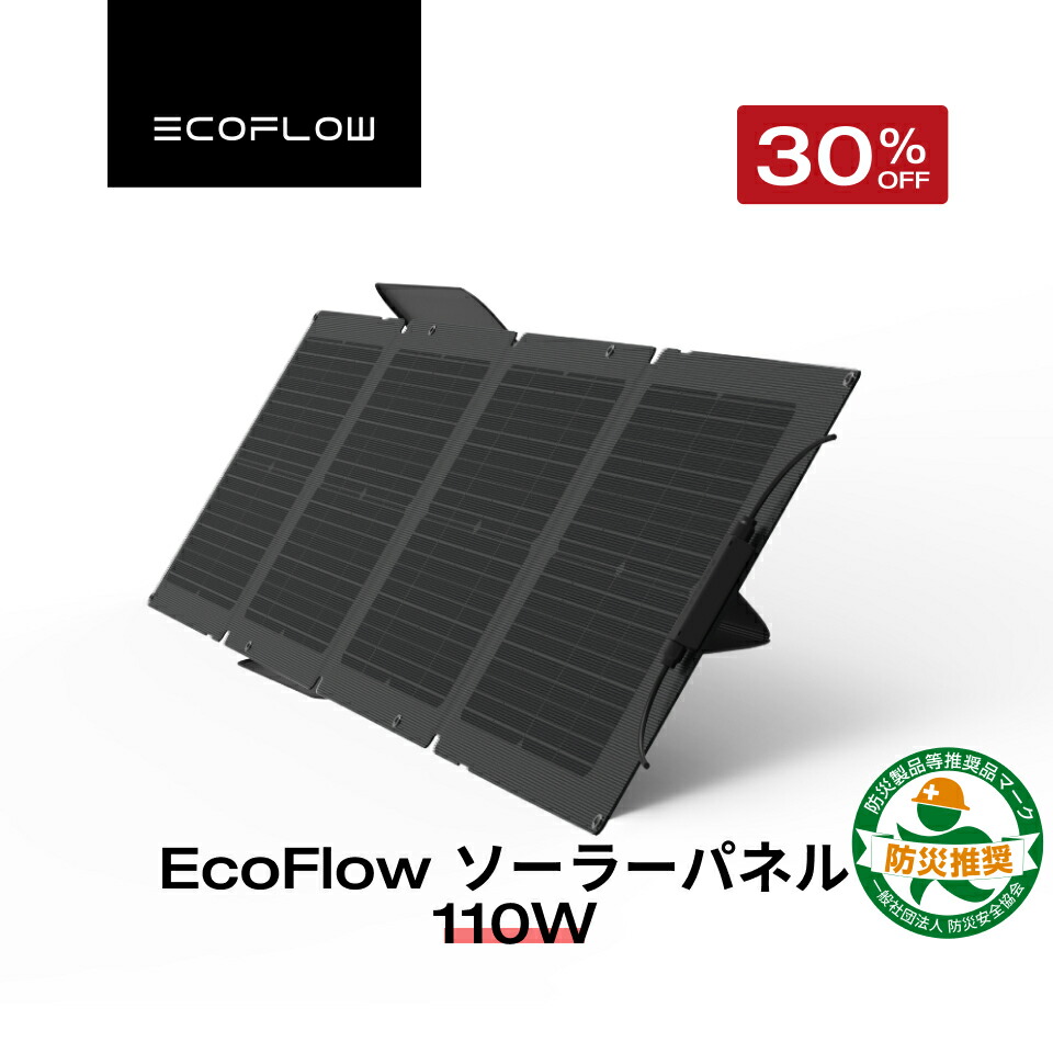 楽天市場】EcoFlow ソーラーパネル 110W ソーラー充電器 太陽光発電 太陽光パネル 折り畳み 21％-22％高変換効率 充電 バッテリー  ポータブル電源 蓄電池 IP67 防水防塵 超薄型 軽量 コンパクト 車中泊 キャンプ 節電対策 防災用品 : EcoFlow公式楽天市場店