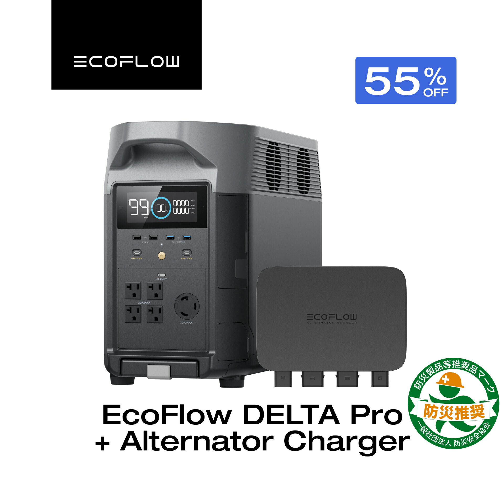 Amazon.co.jp: EcoFlow DELTA Pro EVアダプター : 車＆バイク