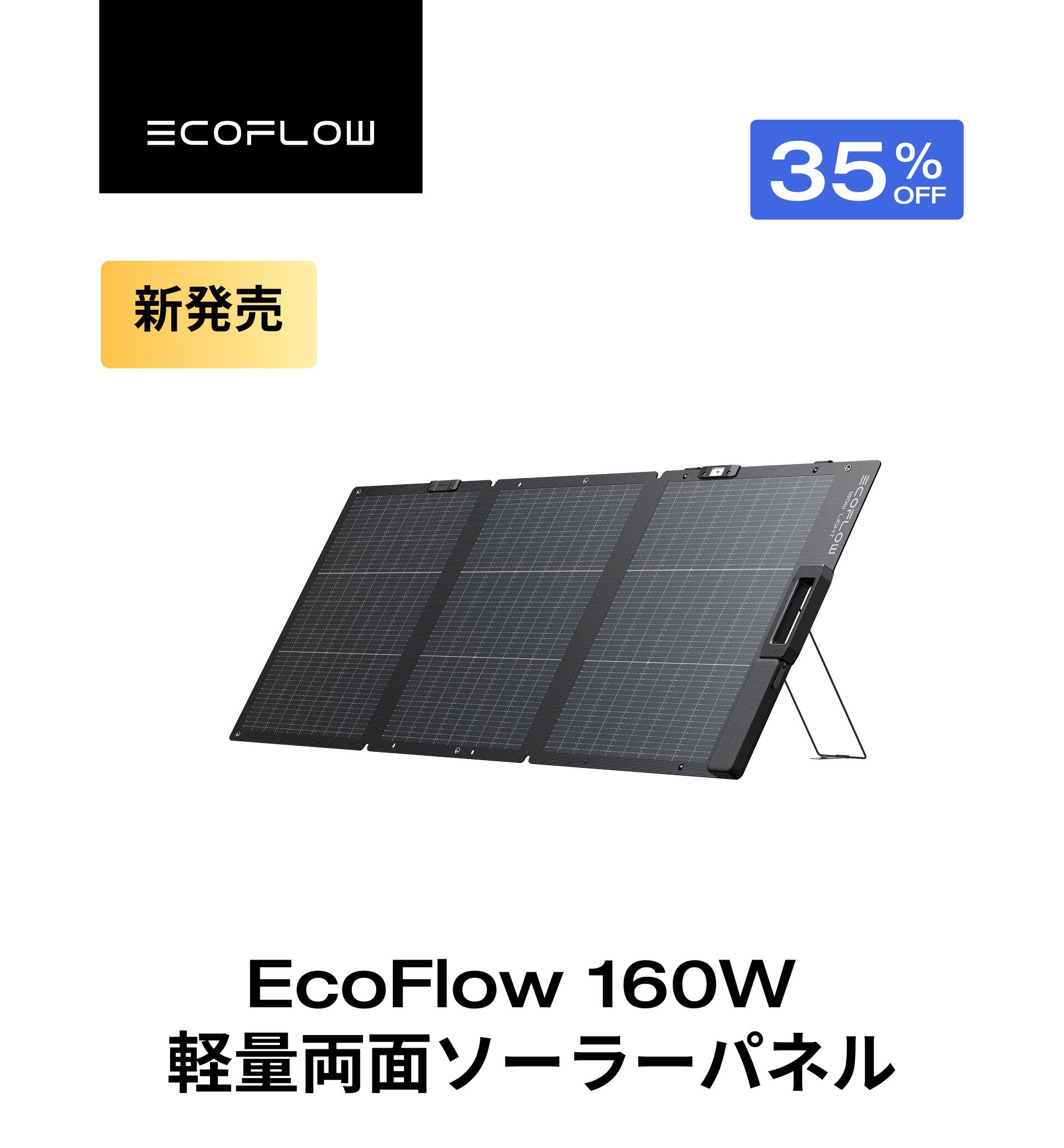 ECOFLOW エコフロー　ソーラーパネル 220w 両面　太陽光　発電 EcoFlow 220W両面受光型ソーラーパネル | 大進オンラインショップ