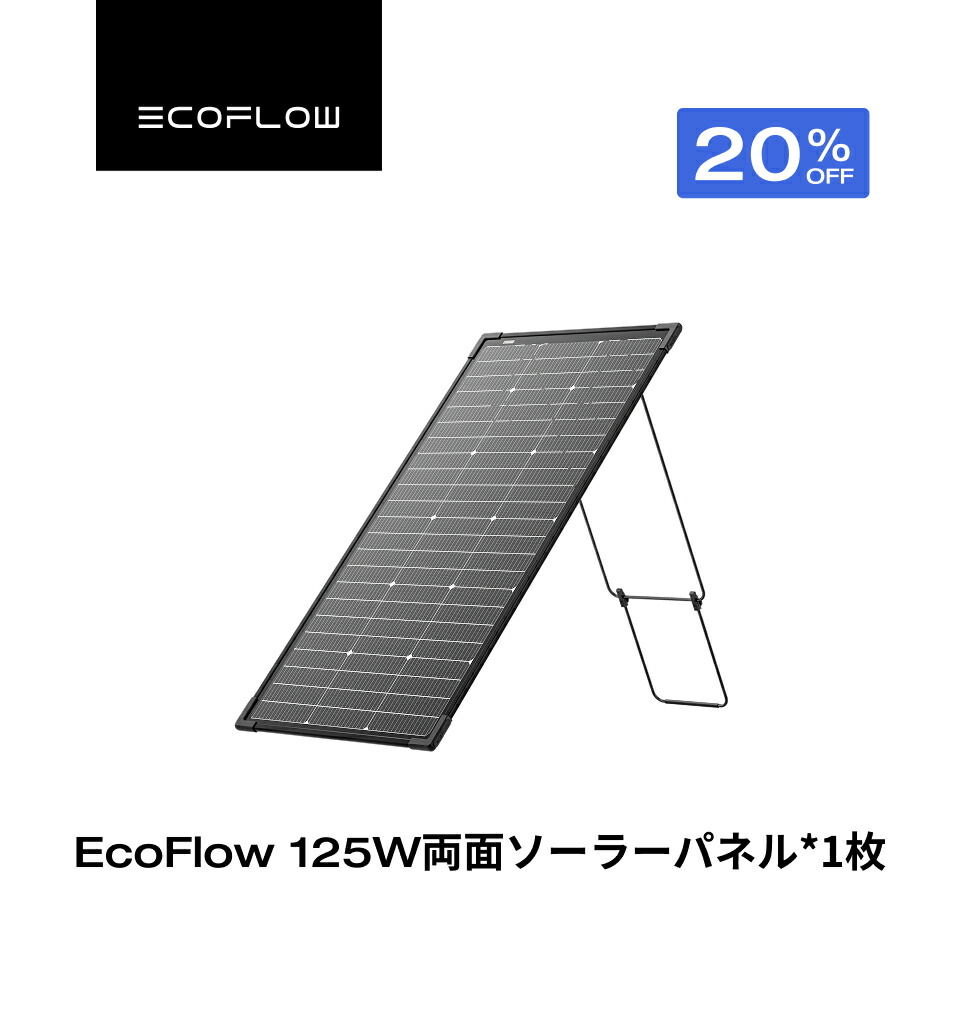 楽天市場】（エコフロー 160W 両面ソーラーパネル Gen2 変換効率25