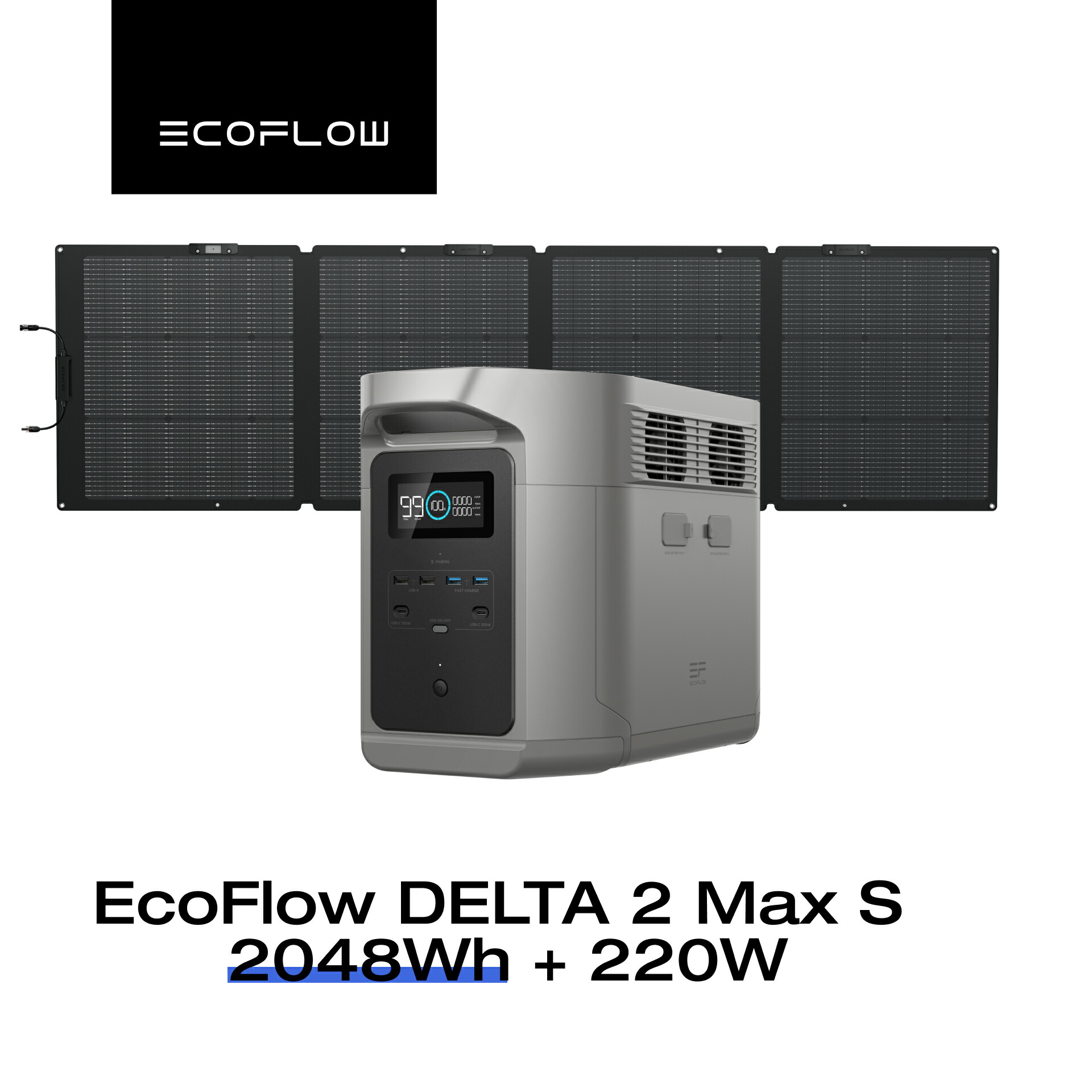 【新製品】EcoFlow Delta2 Max S 2,000Wh 【美品】 公式サイト】EcoFlow DELTA 2 Max |エコフロー デルタ 2 マックス