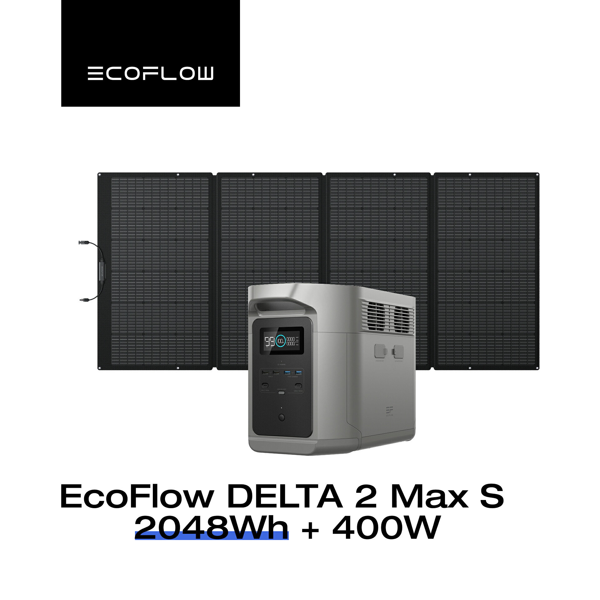 楽天市場】EcoFlow ポータブル電源 ソーラーパネル セット DELTA 2 Max