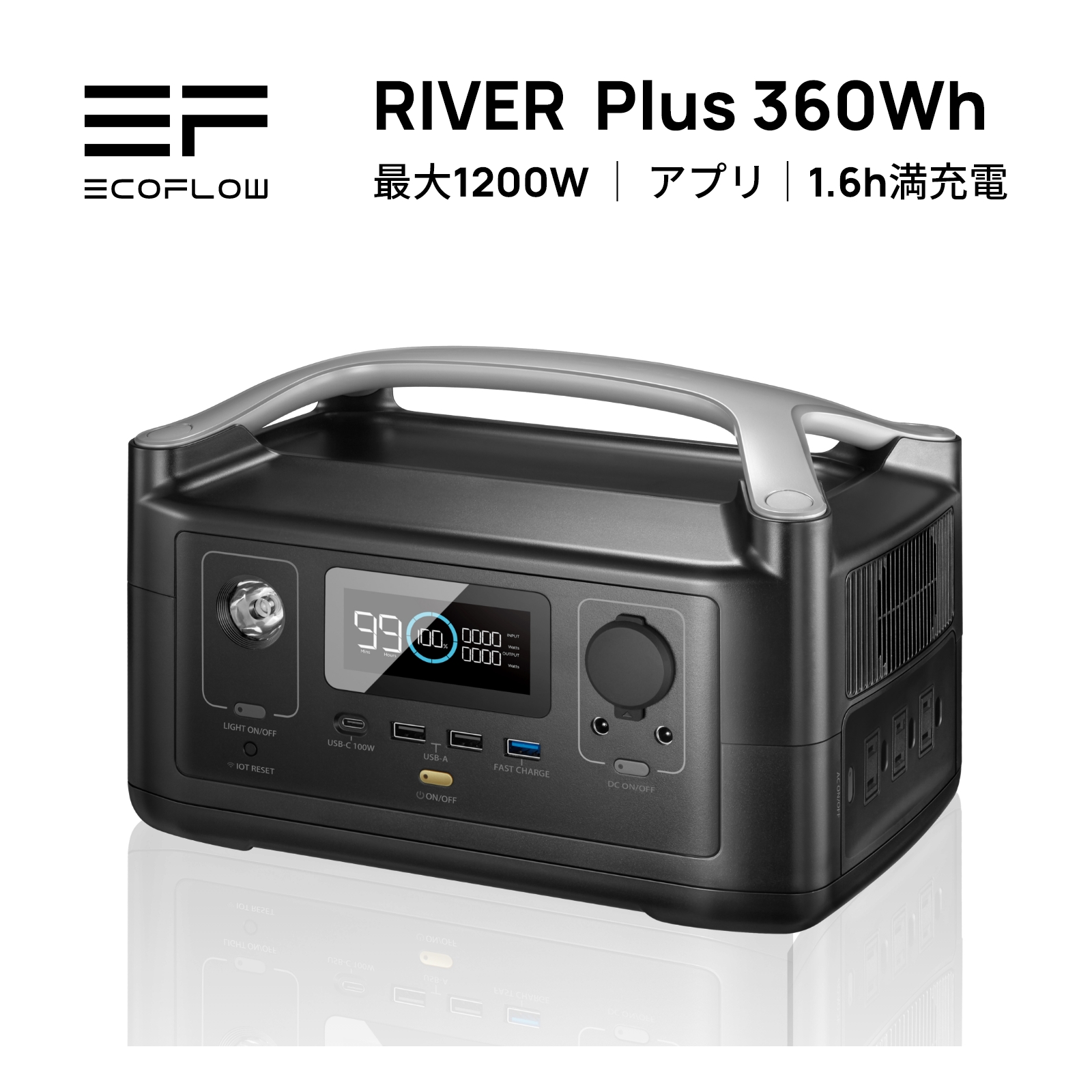 【楽天市場】EcoFlow ポータブル電源 RIVER Plus 360Wh 大容量