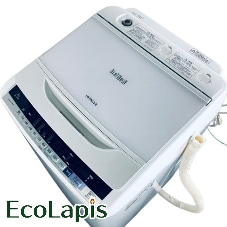 日立　HITACHI 縦型洗濯機 送料無料　BW-V70C 2019年式 日立 洗濯機 中古 HITACHI BW-V70C(A) 2019年製 7.0kg ブルー