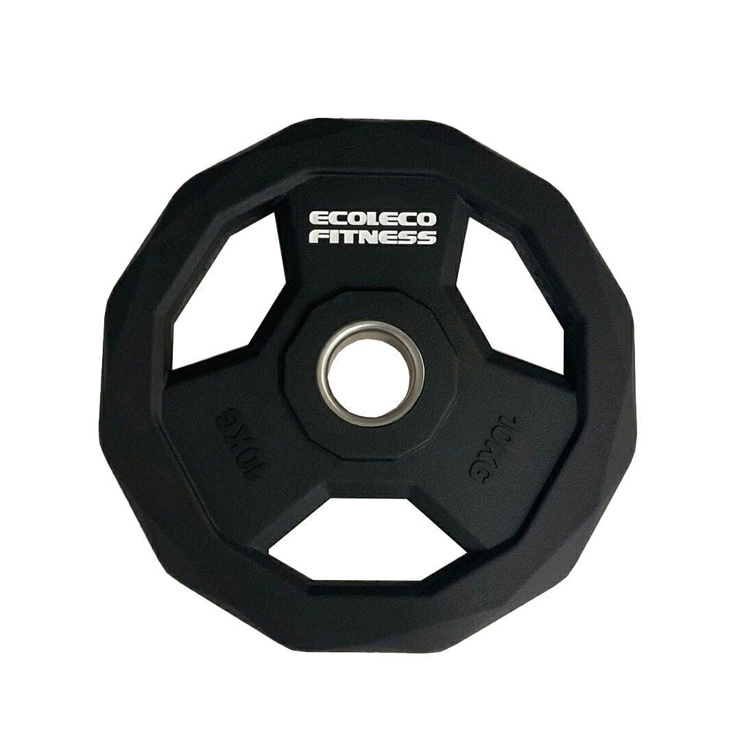 ウレタンウェイトプレート 10kg【エコレコフィットネス】 お役目用形づくる設備 フィジカルフィットネス設備  筋トレ 手道具