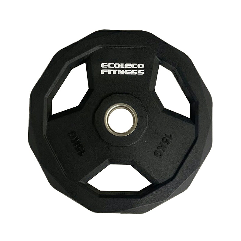 ウレタンウェイトプレート 15kg【エコレコフィットネス】 お役目用形づくる設備 フィジカルフィットネス設備  筋トレ 手道具