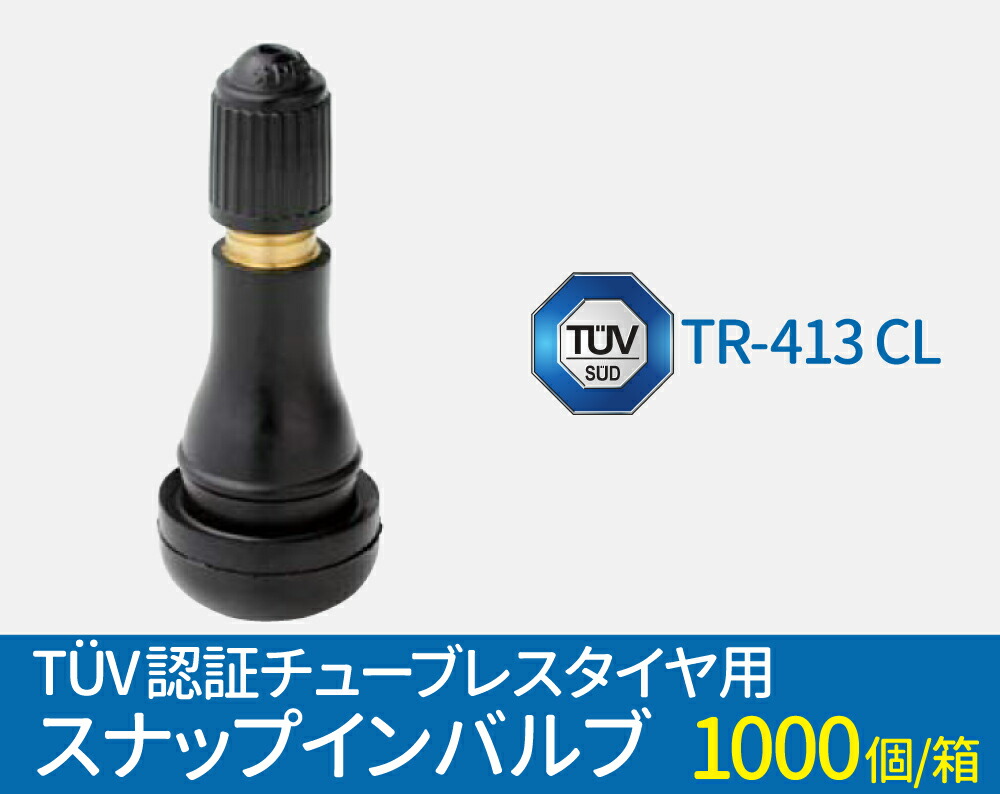 誕生日/お祝い TR413 チューブレスタイヤゴムバルブ パッキン付き 安心の日本製 パシフィック 100個