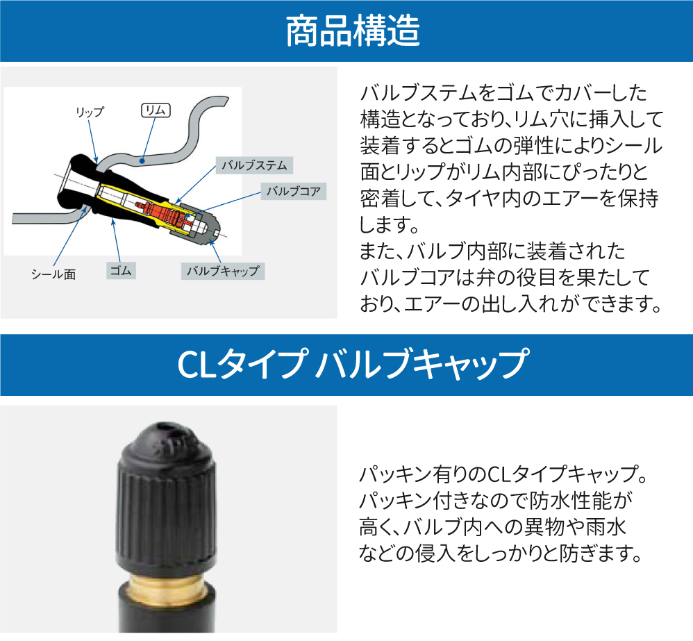 誕生日/お祝い TR413 チューブレスタイヤゴムバルブ パッキン付き 安心の日本製 パシフィック 100個