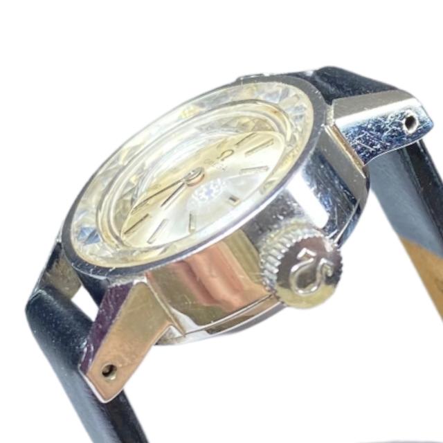 オメガ 腕時計 アナログ 手巻き 時計 カットガラス ラウンド 文字盤