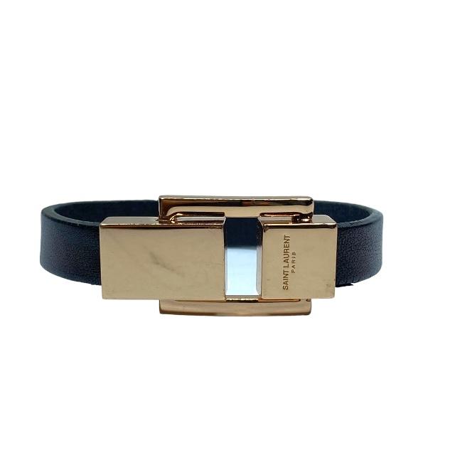 SAINT LAURENT◎夏の見せ肌! 薄茶ダブルストラップ ブレスレット カサンドラ ダブルラップブレスレット（レザー） | Saint