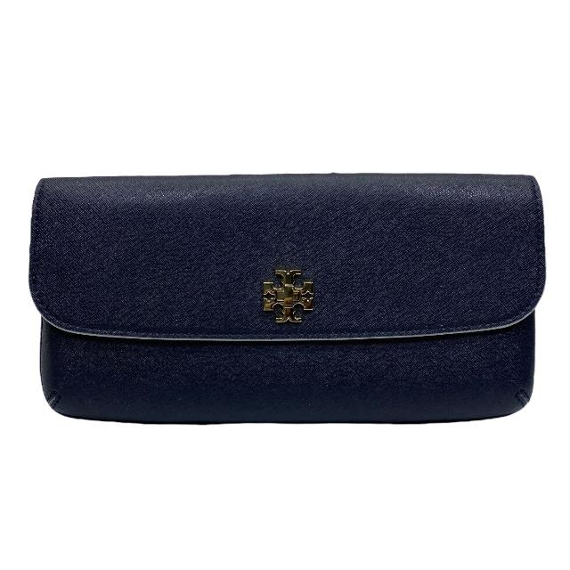 美品 TORY BURCH クラッチバッグ セカンドバッグ レザー ブルー ロゴ 美品 TORY BURCH クラッチバッグ セカンドバッグ レザー ブルー