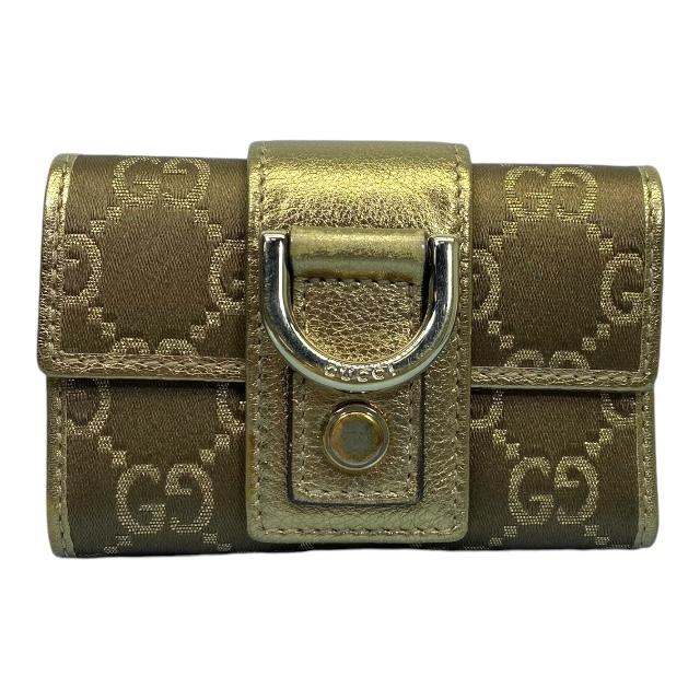 【A∀C※C∀R 】GUCCI キーケース ゴールド ブラウン 名入れ無料】グッチ GUCCI キーケース オフィディアGG GG
