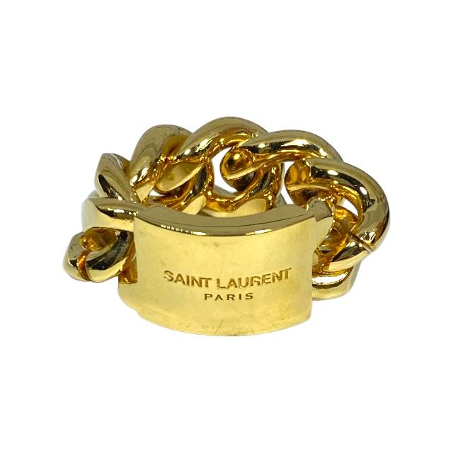 SAINT LAURENT シルバーリング 新品未使用 調節可能 SAINT LAURENT サンローラン ロゴ リング シルバー系 18.5号