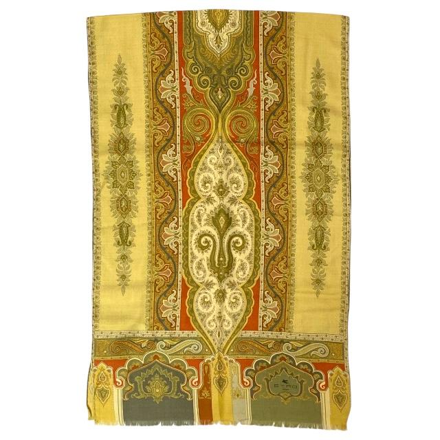 最大1万円OFF 在庫限り×即納 ETRO エトロ スカーフ ショール アクセサリー 小物 総柄 ペイズリー柄 シルク ウール マルチカラ?