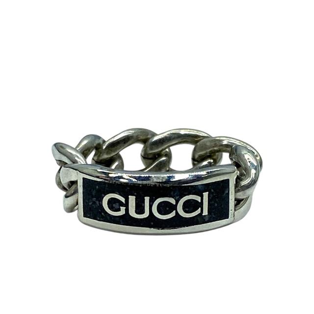 【レア】GUCCI 喜平&ボールチェーンリング 17号 GUCCI 新品同様 グッチ リング 指輪 ロゴ 喜平 ボールチェーン