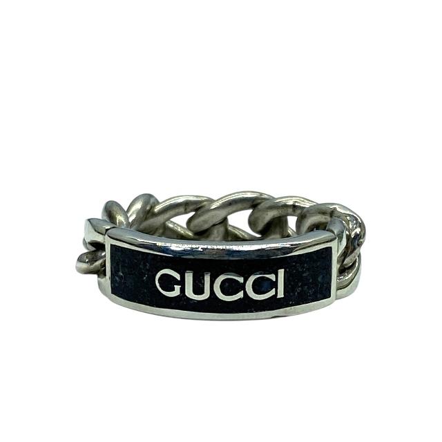 750グッチ　GGロゴチェーンリング　13号　153K2507 楽天市場】グッチ GUCCI 指輪 シルバー925 ロゴWチェーン 指輪リング