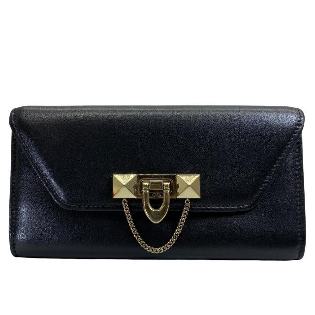 ◆送料・関税込み◆VALENTINO ブラックレザーウォレット 長財布 VALENTINO CRISTY ブラックレザー長財布 - メルカリ