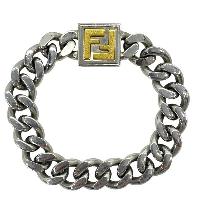 ☆関税込☆FENDI★エフイズ フェンディ チェーンブレスレット★ 関税なし 国内発送【FENDI】フェンディ FFチェーンブレスレット