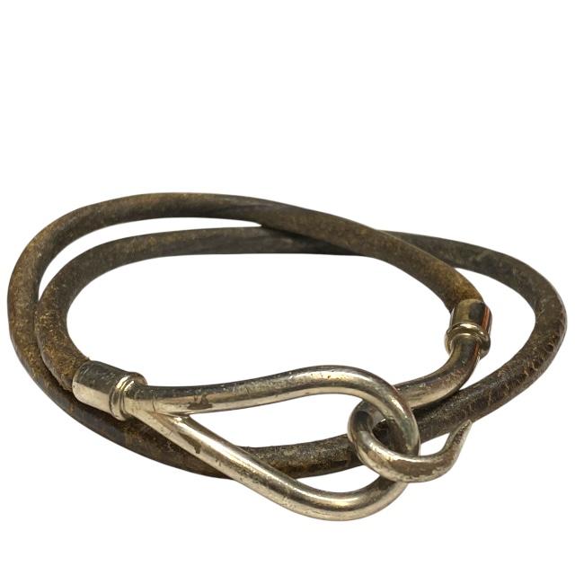 HERMES アピ レザーブレスレット Hロゴ チョーカー ブラウン シルバー 楽天市場】HERMES エルメス レザー チョーカー ブレスレット