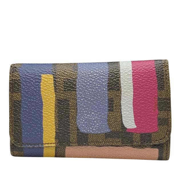 FENDI キーケース　コインケース　FF ロゴ　マルチカラー　PVC 61f+Yt-dzUL._UY900_.jpg