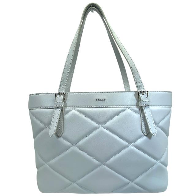 【美品】BALLY バリー ハンドバッグ トートバッグ ショルダーバッグ 手持ち鞄 肩掛け キルティング レザー ロゴ ホワイト 白｜ブランドショップ　ＳＥＮＳＥ