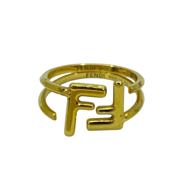 FENDI ゴールドリング FFロゴ サイズS FENDI - FENDI(フェンディ) リング S美品 - ゴールド×シルバー