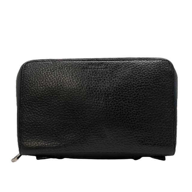 BALLY バリー 長財布トラベルケース クラッチバッグ セカンドバッグ バッグ 手持ち鞄 ロゴ レザー ブラック 黒