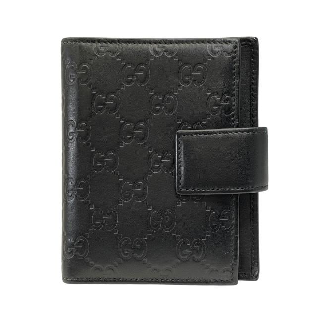 GUCCI手帳カバー GUCCI 手帳カバー レザー ブラック ロック金具付き 正規品