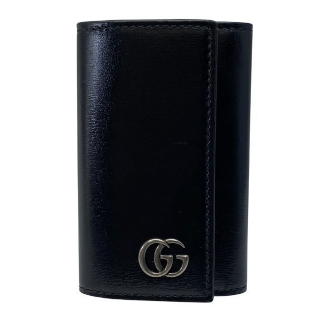 グッチ キーケース キーリング 6連 ドリアン GG レザー ブラック 箱袋付き 楽天市場】GUCCI グッチキーリング付き6連キーケース