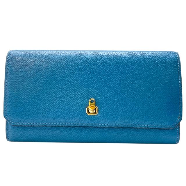 【極美品】Valextra ヴァレクストラ 長財布 ヴァーティカル レザー 青 Valextra - ヴァレクストラ／Valextra 長財布 財布 ウォレット メンズ