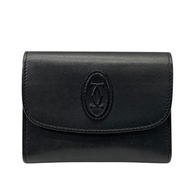 未使用品 箱付き Cartier カルティエ 折り財布 二つ折り ブラック imgrc0125824854.jpg