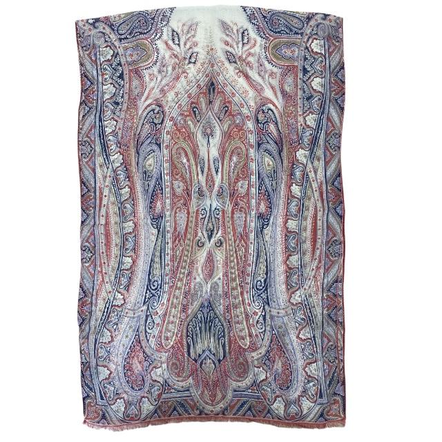 ETRO エトロ シルク ストール スカーフ ペイズリー柄 ETRO エトロ ペイズリー柄 スカーフ ショール 絹 シルク ウール