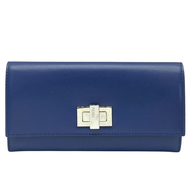 フェンディ 長財布 折り財布 ピーカブー セレリア ターンロック レザー ブルー 楽天市場】FENDI フェンディ 二つ折り長財布 PEEKABOO