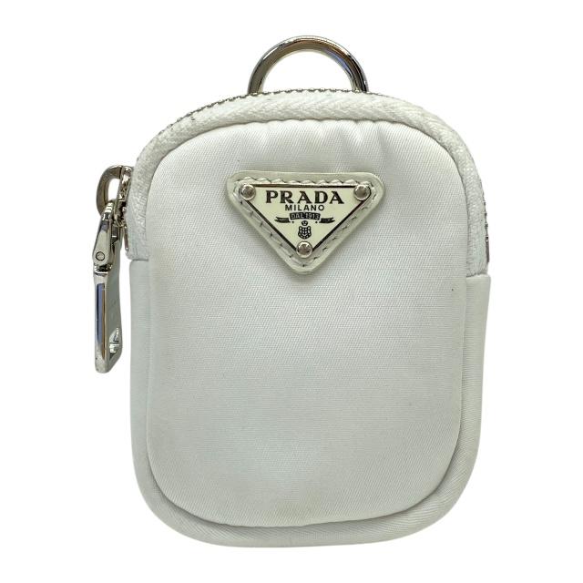 超レア【PRADA】白　用途多彩　コインケース/キーケース/AirPodsケース ホワイト サフィアーノレザー イヤフォンケース | PRADA