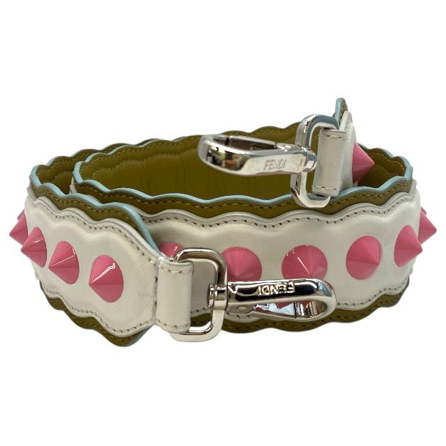 【美品】FENDI フェンディ ストラップユー ロング ショルダーストラップ バッグ用アクセサリー スタッズ レザー マルチカラー|ブランドショップ SENSE