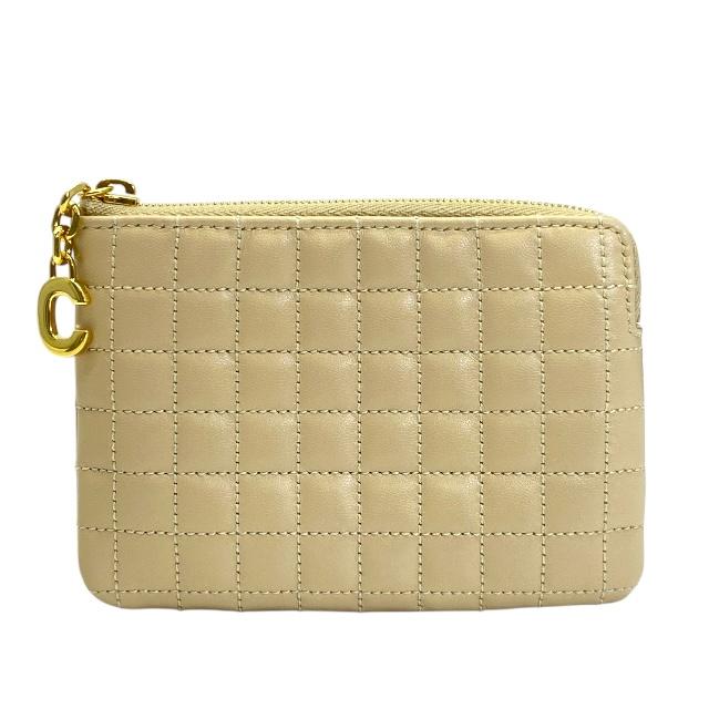 CELINE コイン トリオンフキャンバス キーリング付小銭入れ PVC 204 CELINE （美品）セリーヌ コイン＆カードポーチ フック付き