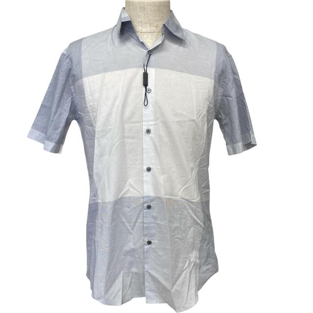 【未使用】BURBERRY バーバリー 4008855 半袖 チェック シャツ カットソー トップス コットン グレー ホワイト[サイズ S]｜ブランドショップ　ＳＥＮＳＥ