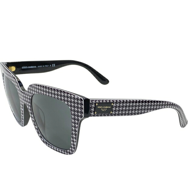 【在庫限り×即納 最大1万円OFF】ドルチェ&ガッバーナ ドルガバ D&G DG4286-F 3079/87 サングラス アイウェア ハウンドトゥース スクエア ブラック ロゴ DOLCE&GABBANA 9,768円