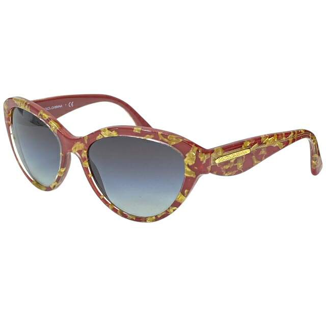 【在庫限り×即納 最大1万円OFF】ドルチェ&ガッバーナ ドルガバ D&G DG4199 2748/8G 55□18 135 3N サングラス アイウェア キャットアイ レッド ゴールド DOLCE&GABBANA