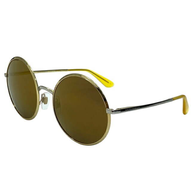 【在庫限り×即納 最大1万円OFF】ドルチェ&ガッバーナ ドルガバ DG2155 02/N0 56□20 140 3N サングラス アイウェア ラウンドフレーム ブラウン ロゴ DOLCE&GABBANA