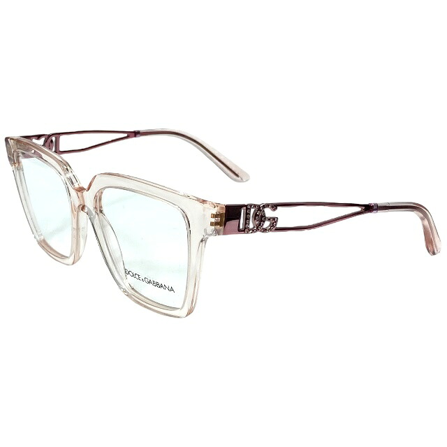 ドルチェ&ガッバーナ ドルガバ D&G DG3376 B 3148 /T3 53□18 140 サングラス アイウェア スクエアフレーム ピンク クリア DOLCE&GABBANA|ブランドショップ SENSE