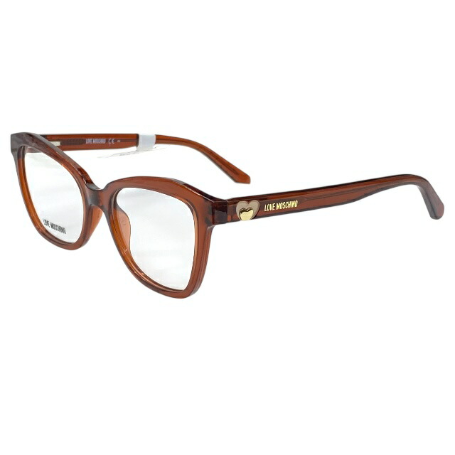 ラブモスキーノ MOL616 35J 140 54□19 眼鏡 メガネ アイウェア ラウンドフレーム ピンク クリア ロゴ Love Moschino