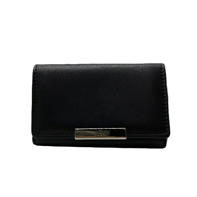 【在庫限り×即納 最大1万円OFF】美品 グッチ 6連 キーケース キーリング レザー ブラックGUCCI