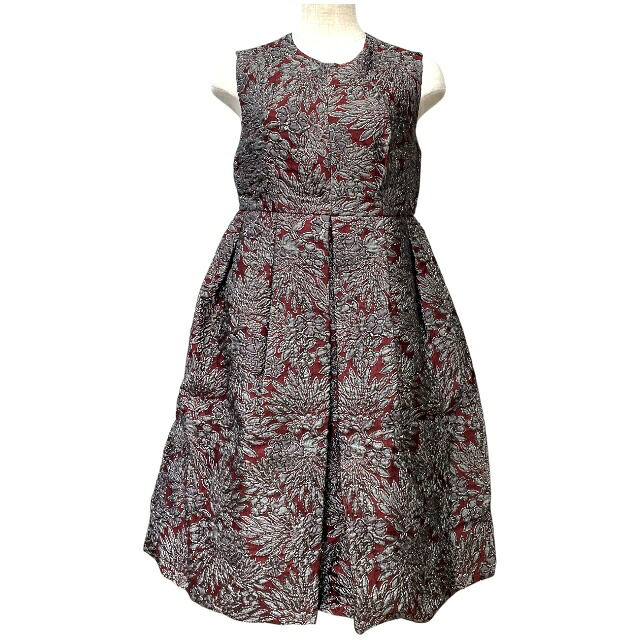 未使用 ドルチェ&ガッバーナ ドルガバ D&G ワンピース 花柄 ジャガード織 ブロケード ノースリーブ ボルドー DOLCE&GABBANA [サイズ 40]｜ブランドショップ　ＳＥＮＳＥ